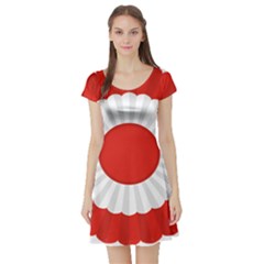 National Cockade Of Turkey Short Sleeve Skater Dress by abbeyz71