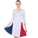 Flag of France Quarter Sleeve Front Wrap Dress View1