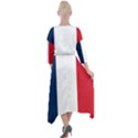 Flag of France Quarter Sleeve Wrap Front Maxi Dress View2