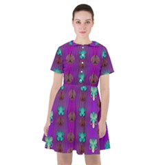 Peace Is Cool Again And Decorative Flowers Sailor Dress by pepitasart