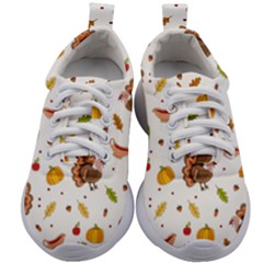 Thanksgiving Turkey Pattern Kids Athletic Shoes by Valentinaart