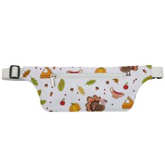 Thanksgiving Turkey Pattern Active Waist Bag by Valentinaart