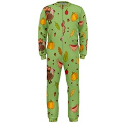 Thanksgiving Turkey Pattern Onepiece Jumpsuit (men) 