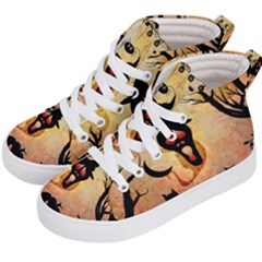 Funny Halloween Design, Pumpkin, Cat, Owl And Crow Kids  Hi-top Skate Sneakers by FantasyWorld7