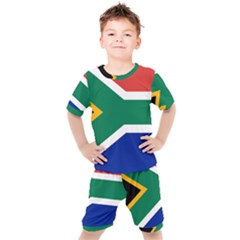South Africa Flag Kids  Tee And Shorts Set by FlagGallery