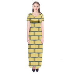Pattern Wallpaper Short Sleeve Maxi Dress
