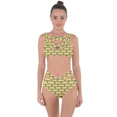 Pattern Wallpaper Bandaged Up Bikini Set 