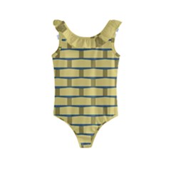 Pattern Wallpaper Kids  Frill Swimsuit