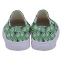 Pattern Texture Feet Dog Green Kids  Canvas Slip Ons View4