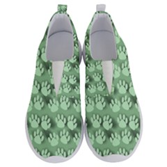 Pattern Texture Feet Dog Green No Lace Lightweight Shoes by HermanTelo