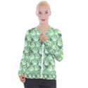 Pattern Texture Feet Dog Green Casual Zip Up Jacket View1