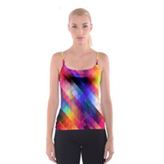 Abstract Background Colorful Pattern Spaghetti Strap Top