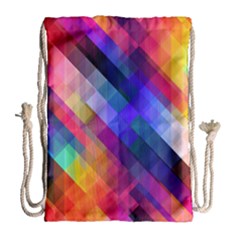 Abstract Background Colorful Pattern Drawstring Bag (large)