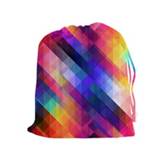 Abstract Background Colorful Pattern Drawstring Pouch (xl)