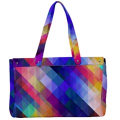 Abstract Background Colorful Pattern Canvas Work Bag