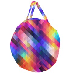 Abstract Background Colorful Pattern Giant Round Zipper Tote