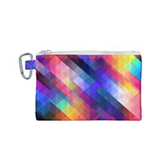 Abstract Background Colorful Pattern Canvas Cosmetic Bag (small) by HermanTelo