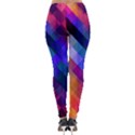 Abstract Background Colorful Pattern Lightweight Velour Leggings View2
