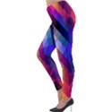 Abstract Background Colorful Pattern Lightweight Velour Leggings View3