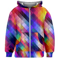 Abstract Background Colorful Pattern Kids  Zipper Hoodie Without Drawstring