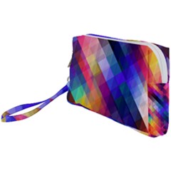 Abstract Background Colorful Pattern Wristlet Pouch Bag (small)