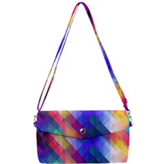 Abstract Background Colorful Pattern Removable Strap Clutch Bag by HermanTelo