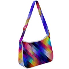 Abstract Background Colorful Pattern Zip Up Shoulder Bag by HermanTelo