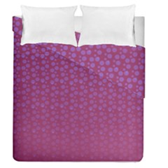 Background Polka Pattern Pink Duvet Cover Double Side (queen Size)