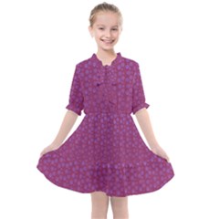 Background Polka Pattern Pink Kids  All Frills Chiffon Dress by HermanTelo