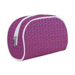 Background Polka Pattern Pink Makeup Case (small) by HermanTelo