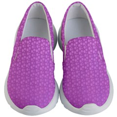 Background Polka Pink Kids  Lightweight Slip Ons