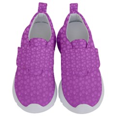 Background Polka Pink Kids  Velcro No Lace Shoes by HermanTelo