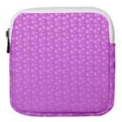 Background Polka Pink Mini Square Pouch by HermanTelo