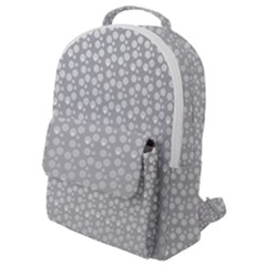 Background Polka Grey Flap Pocket Backpack (small)