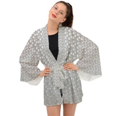 Background Polka Grey Long Sleeve Kimono by HermanTelo