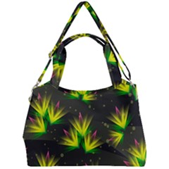 Floral Abstract Lines Double Compartment Shoulder Bag by HermanTelo