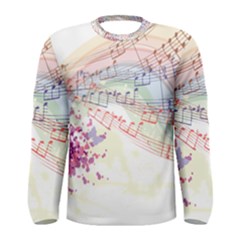 Music Notes Abstract Men s Long Sleeve Tee