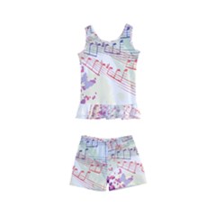 Music Notes Abstract Kids  Boyleg Swimsuit