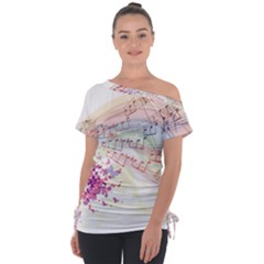 Music Notes Abstract Tie-up Tee