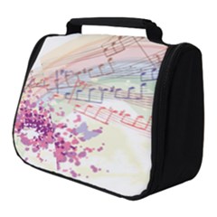 Music Notes Abstract Full Print Travel Pouch (small)