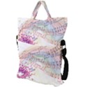 Music Notes Abstract Fold Over Handle Tote Bag View2