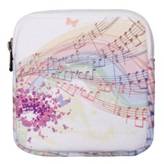 Music Notes Abstract Mini Square Pouch