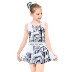 Great Seal of France Kids  Skater Dress Swimsuit