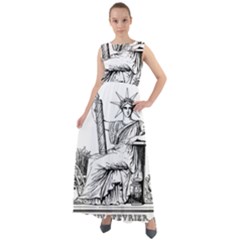 Great Seal of France Chiffon Mesh Boho Maxi Dress