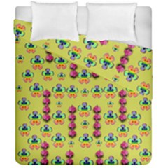 Power Can Be Flowers And Ornate Colors Decorative Duvet Cover Double Side (california King Size) by pepitasart