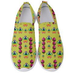 Power Can Be Flowers And Ornate Colors Decorative Men s Slip On Sneakers by pepitasart