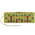 Power Can Be Flowers And Ornate Colors Decorative Roll Up Canvas Pencil Holder (M) View1