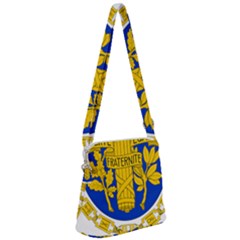 Coat O Arms Of The French Republic Zipper Messenger Bag by abbeyz71