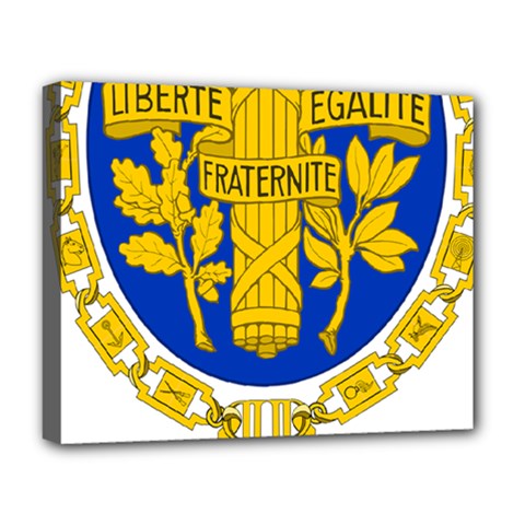Coat Of Arms Of The French Republic Deluxe Canvas 20  X 16  (stretched) by abbeyz71