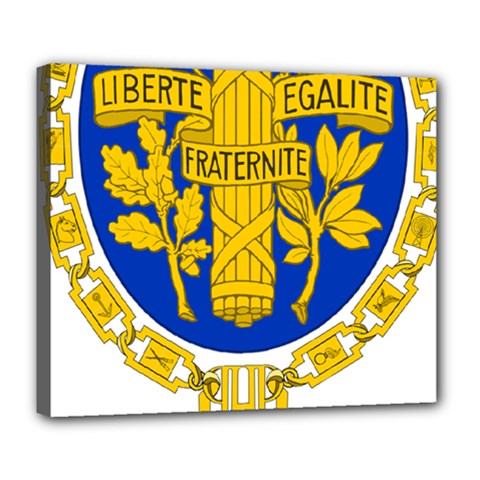 Coat Of Arms Of The French Republic Deluxe Canvas 24  X 20  (stretched) by abbeyz71